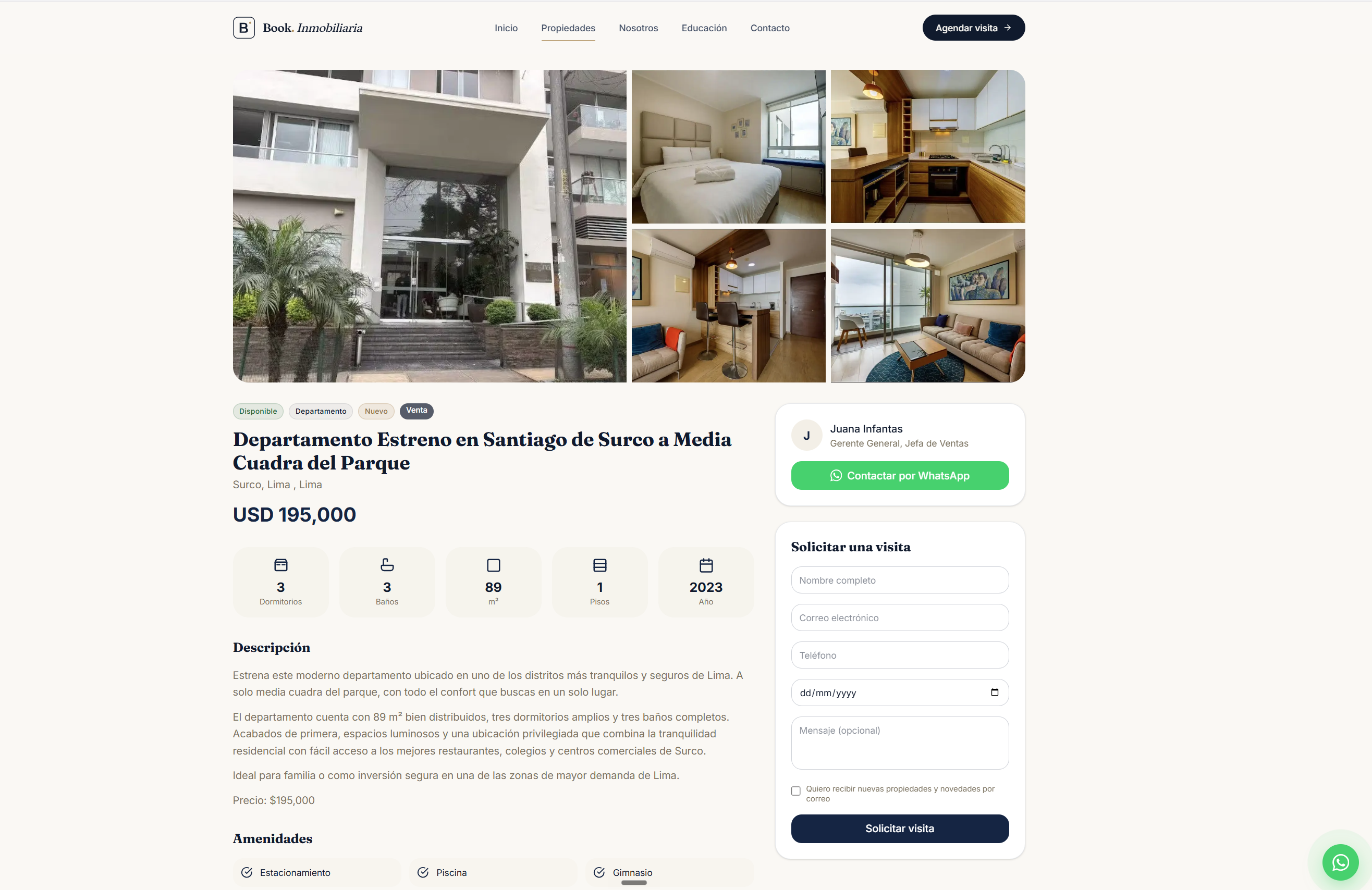Real Estate Marketing & Listings Platform interface